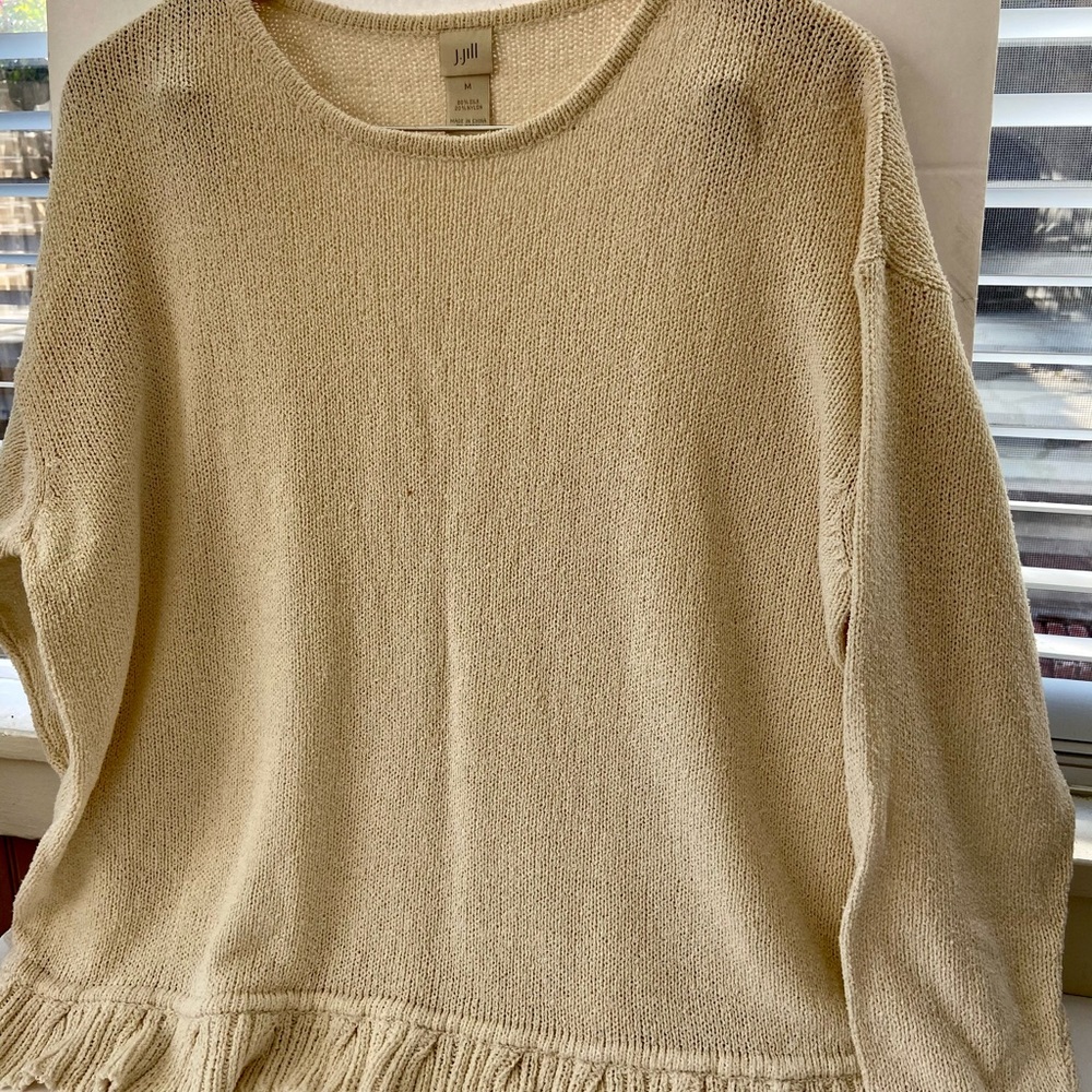 J.Jill SILK SWEATER Cream SIZE M
